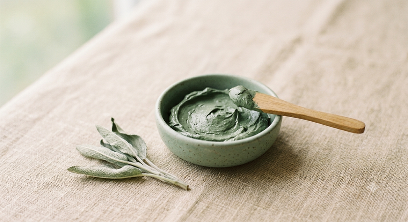 Masque purifiant à l'argile verte pour peau grasse
