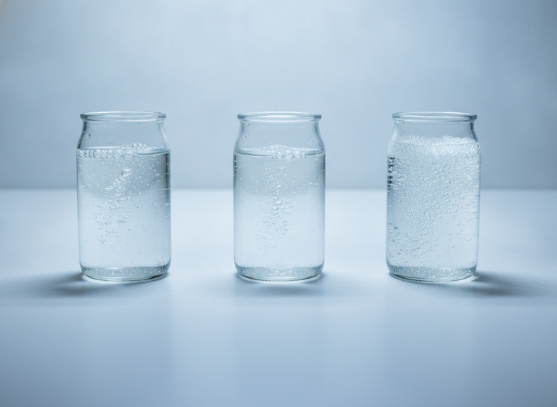 Jarres de fermentation en verre à différents stades