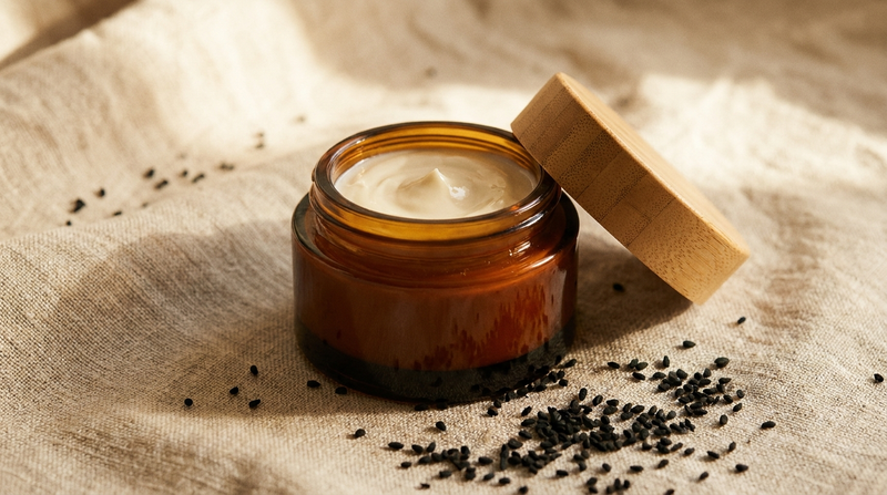 Crème visage riche pour peau sèche avec graines de nigelle