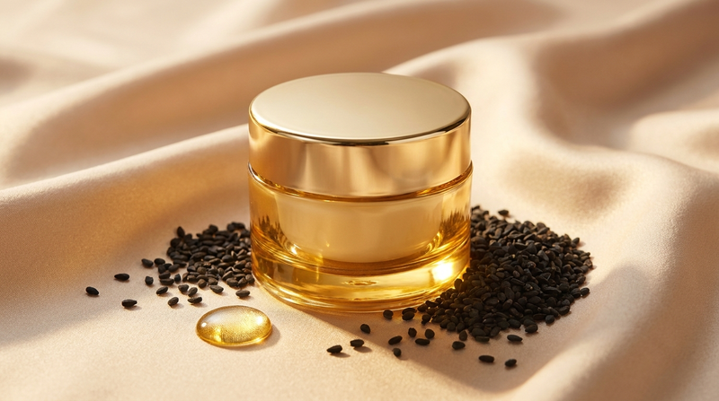 Crème visage anti-âge à la nigelle, lumière dorée