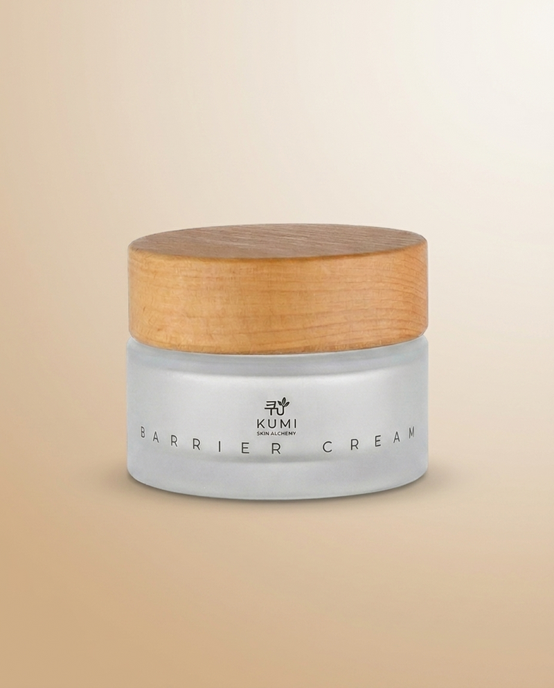 Crème Barrière KUMI — packshot hero, fond beige sable